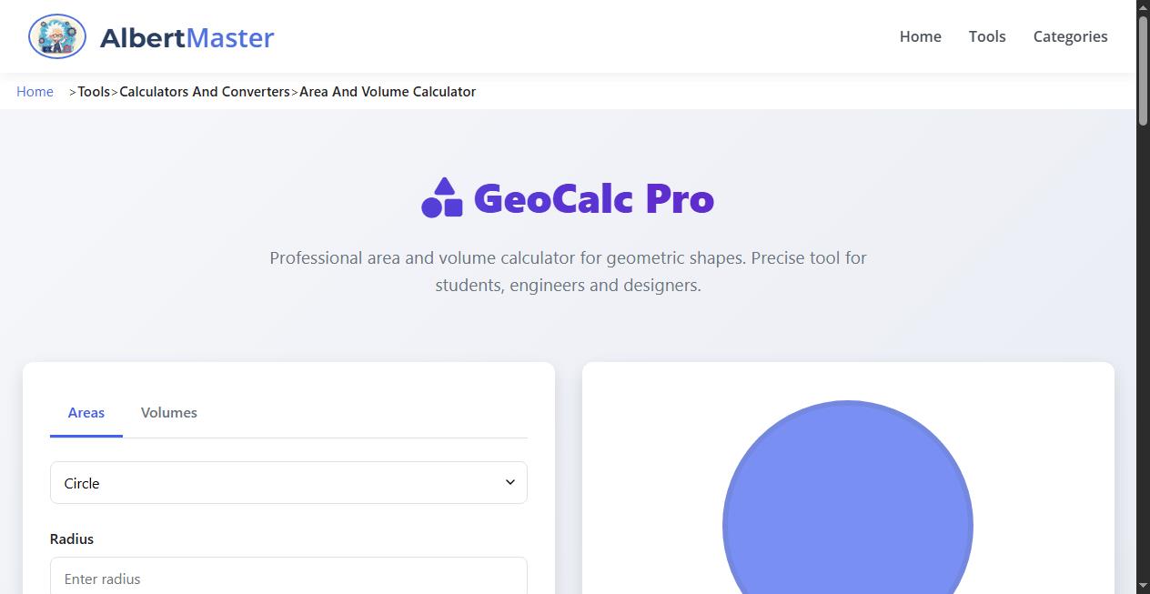 Geometry | Area and Volume Calculator