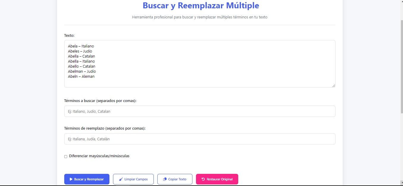 Multiple Find and Replace