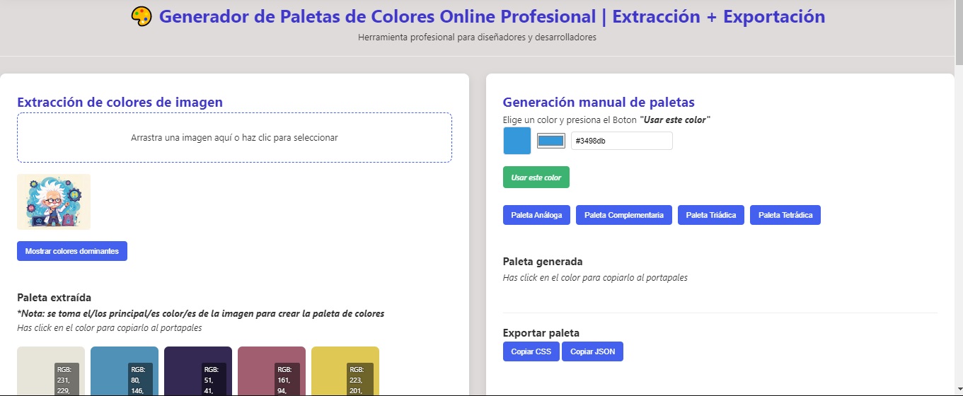 Online Professional Color Palette Generator