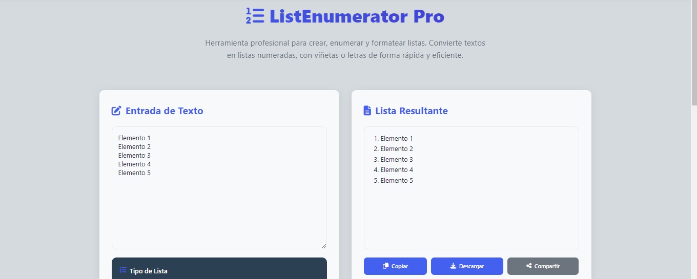 Enumerate Lists