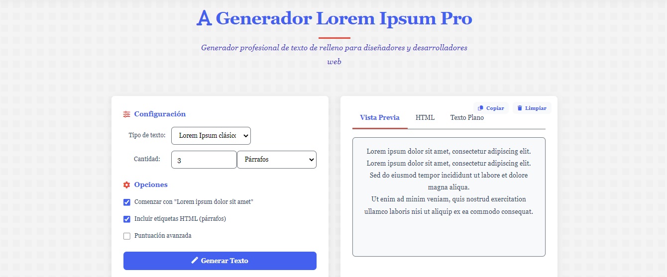 Lorem Ipsum Generator