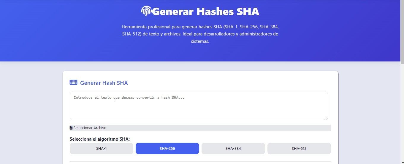 SHA Generator