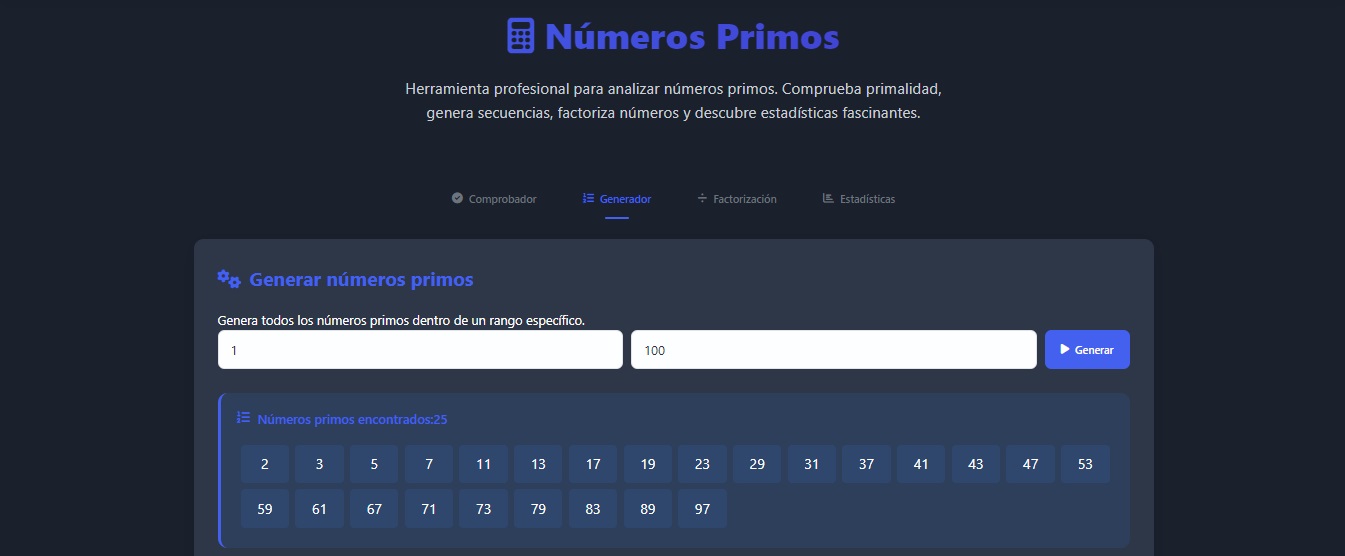 Prime Number Checker and Generator