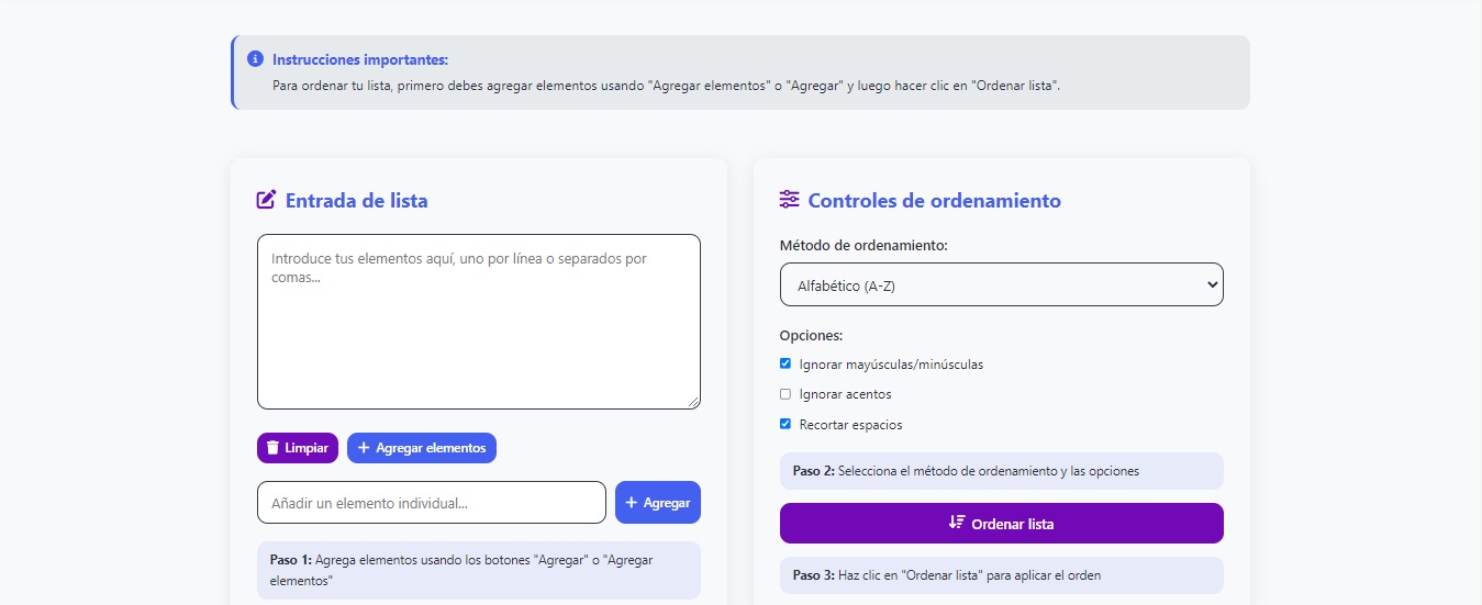 Professional List Sorter