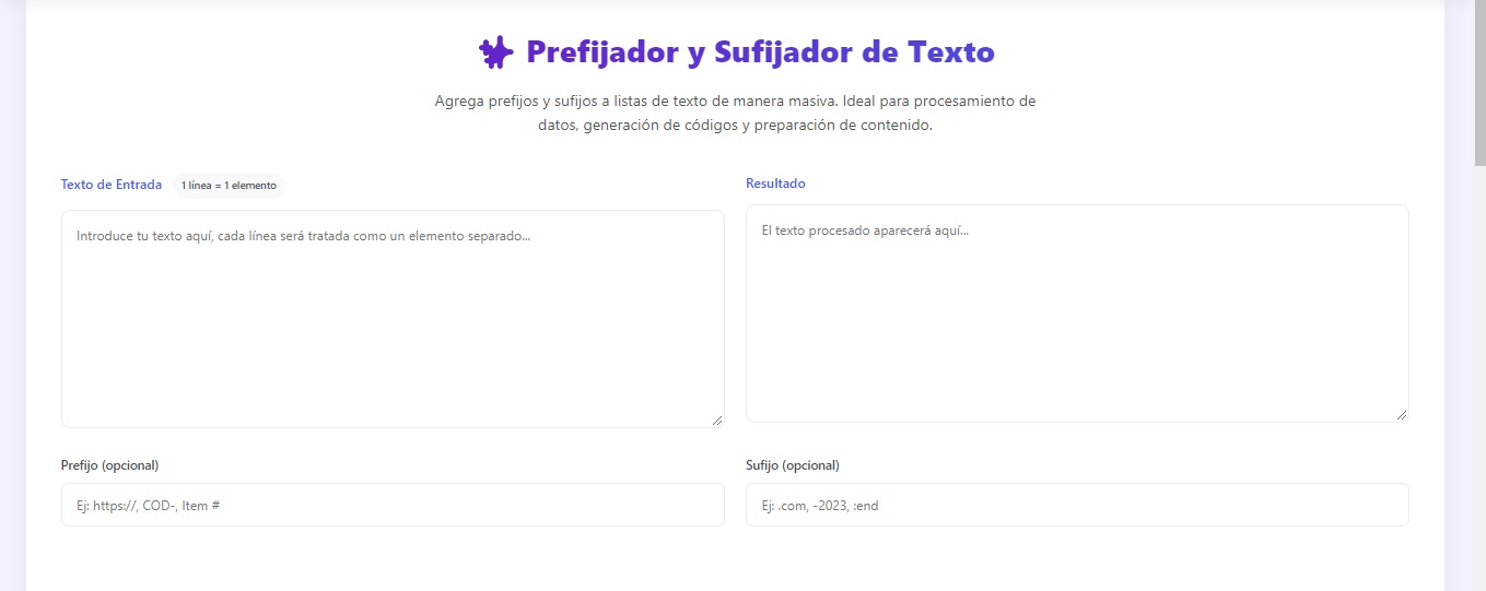 Prefix and Suffix Adder