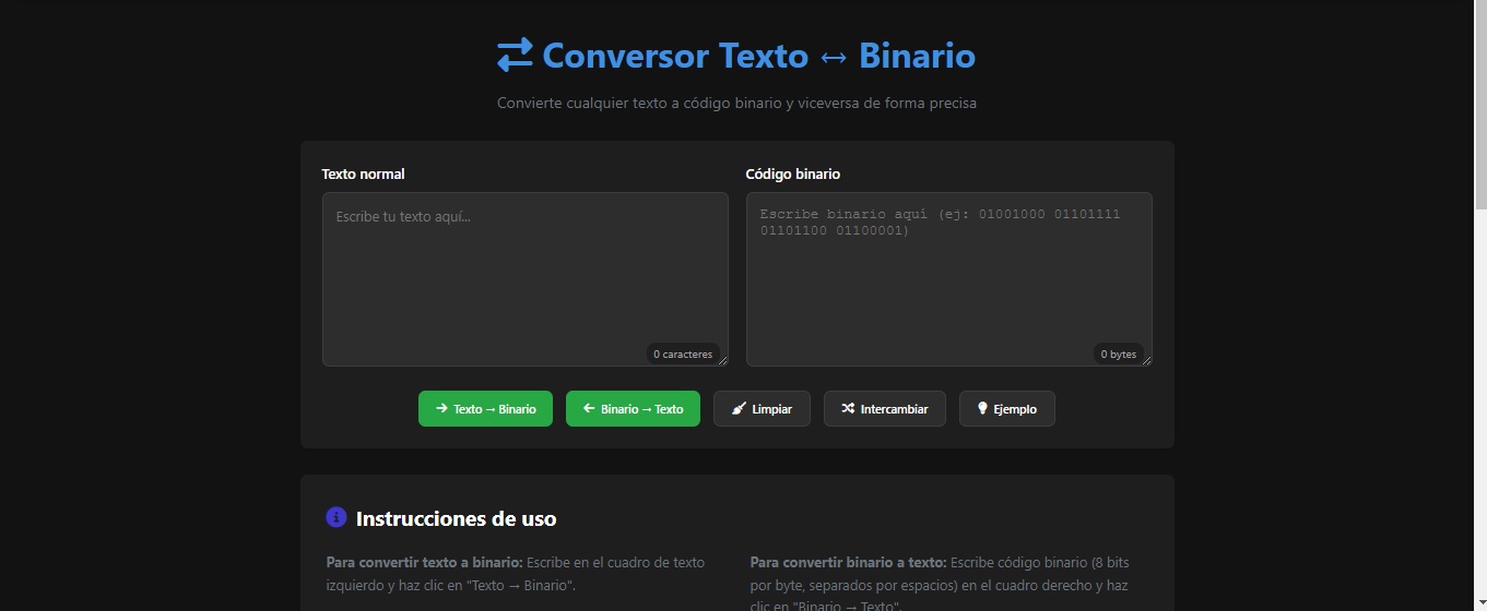 Text ↔ Binary Converter