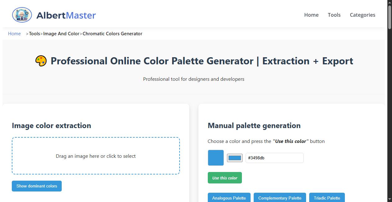 Online Professional Color Palette Generator