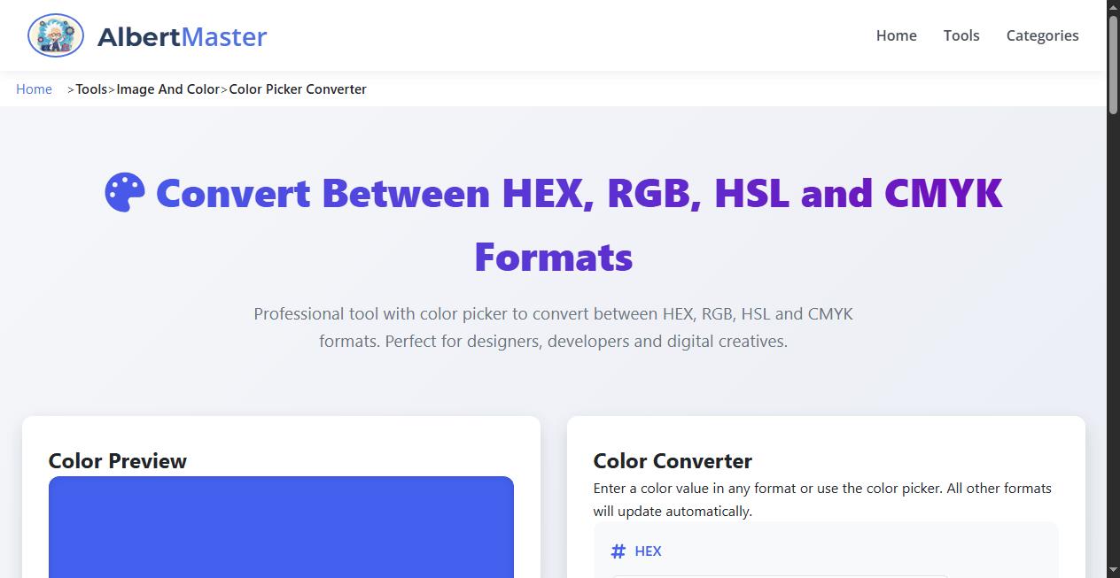 Professional Color Selector and Converter