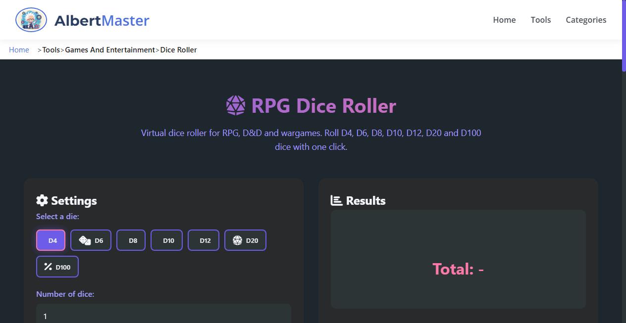 RPG Dice Roll