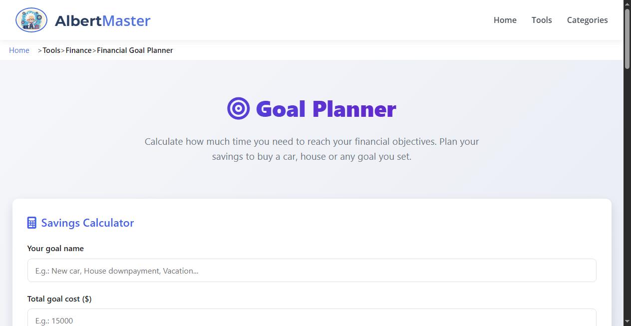 Financial Goals Planner