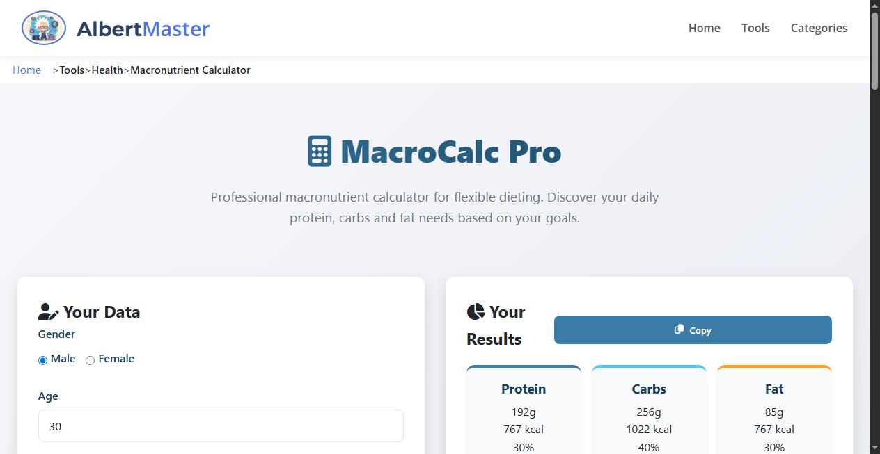 Macronutrients Calculator