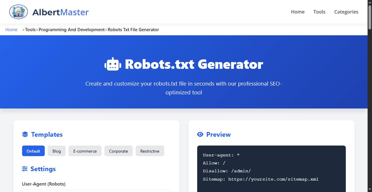 Robots.txt Generator