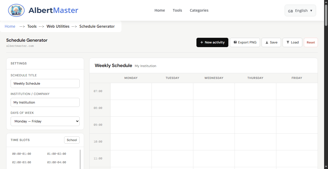 Schedule Generator