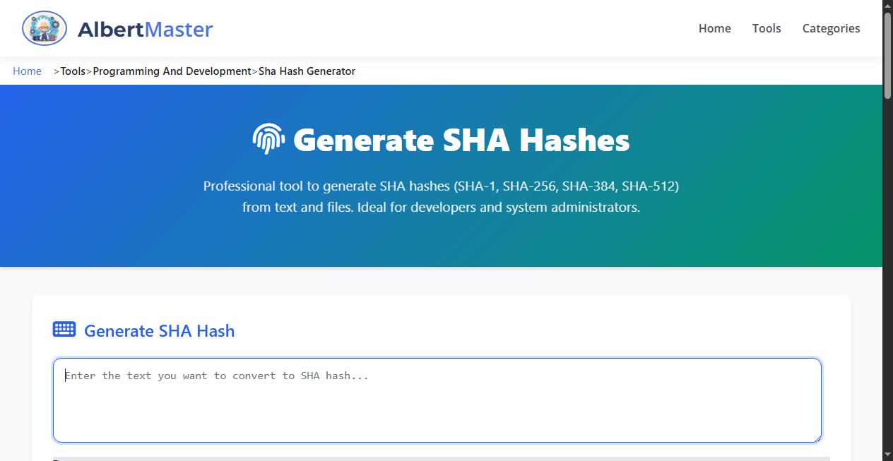 SHA Generator