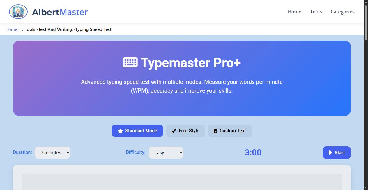 Typemaster Pro+ | Typing Speed Test