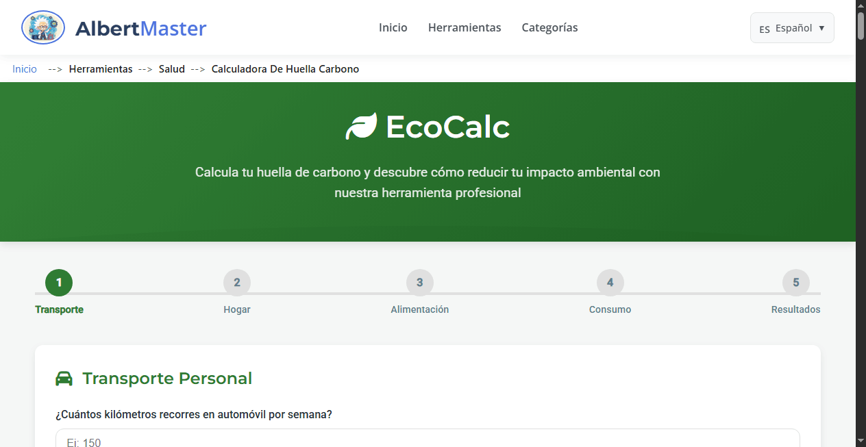 Calculadora de Huella de Carbono