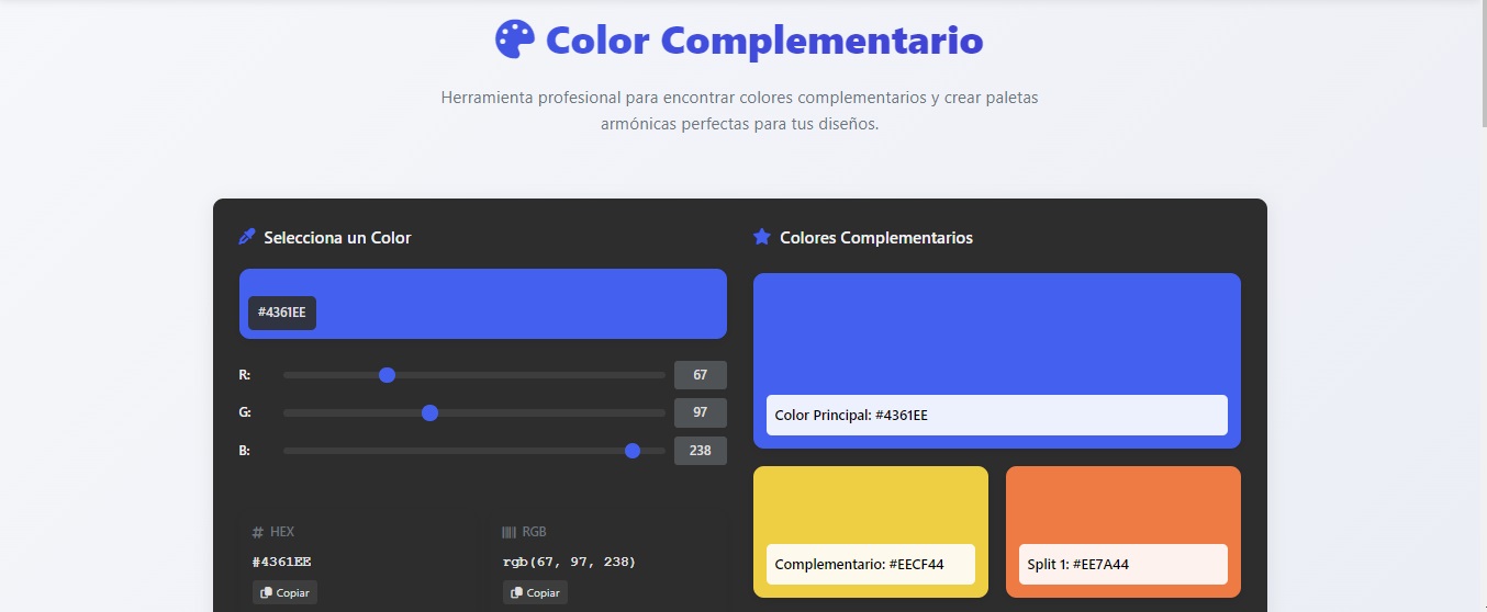 Selecciona y Encuentra Colores Complementarios