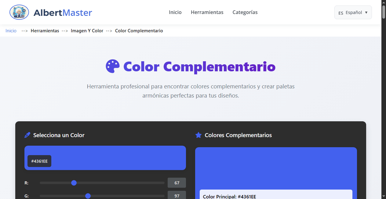 Selecciona y Encuentra Colores Complementarios