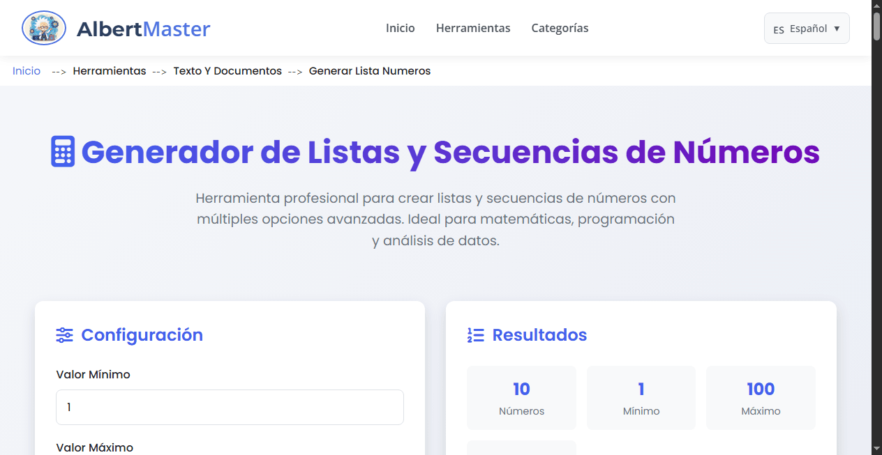 NumList Generator