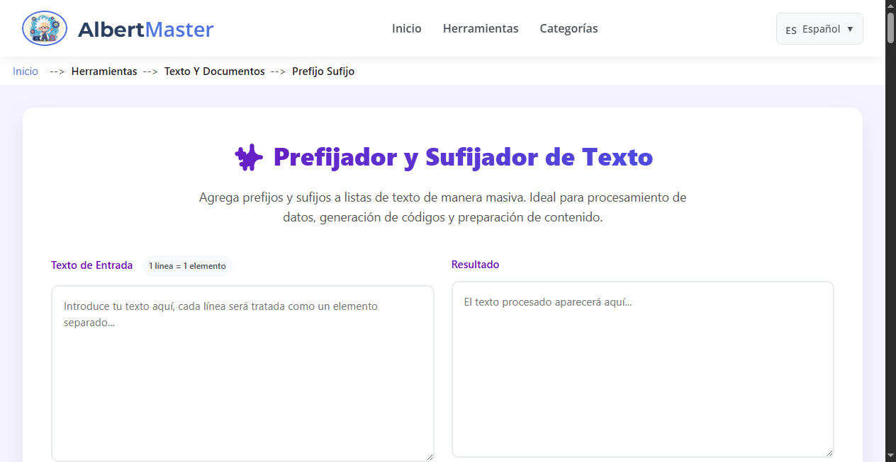 Prefijador y Sufijador