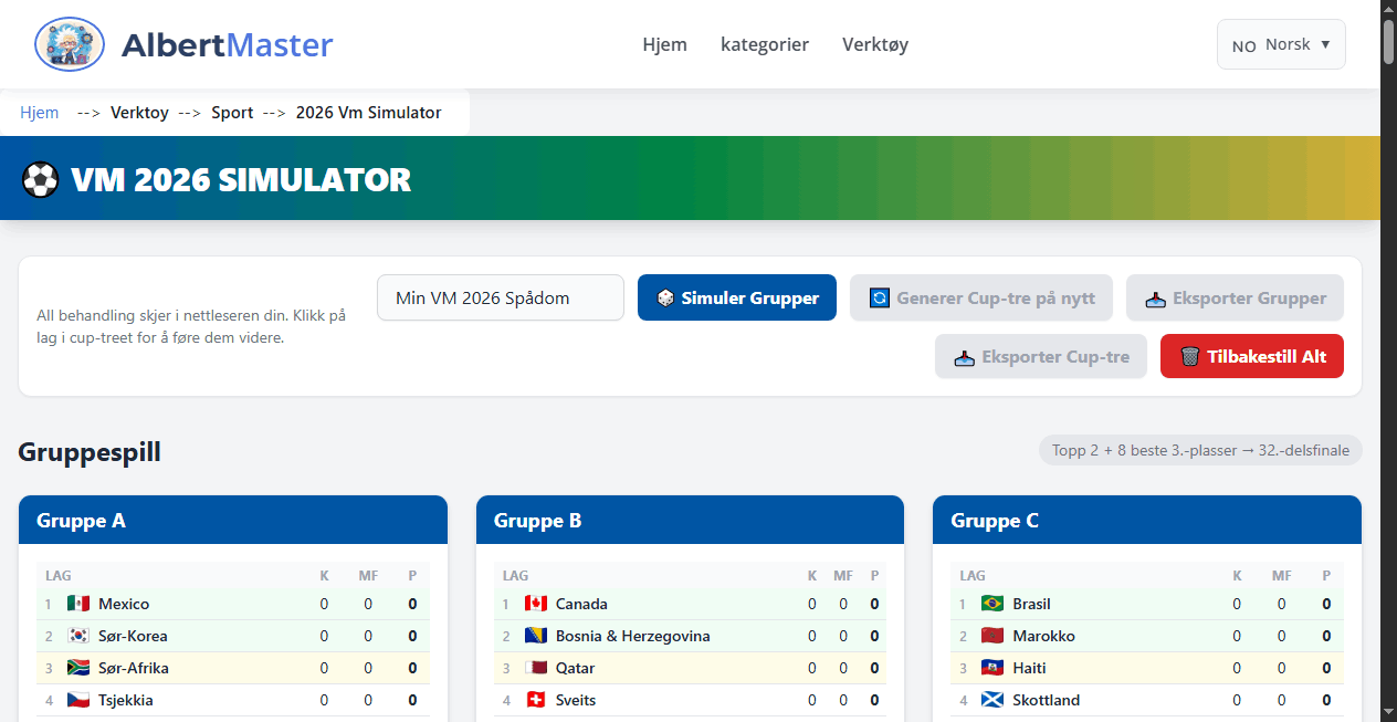 VM 2026 Simulator