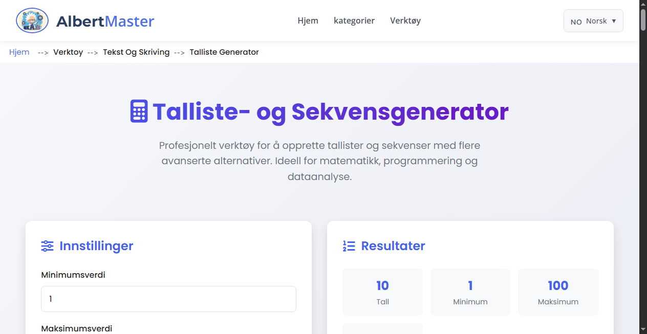 NumList Generator