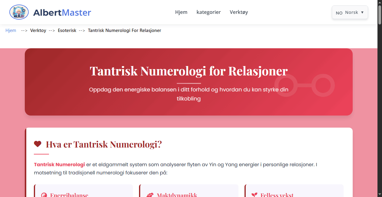 Tantrisk Numerologi for Relasjoner