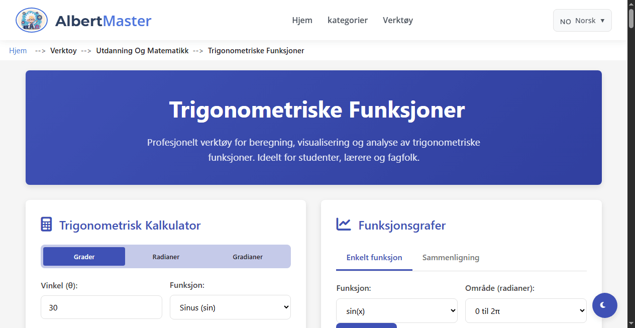 Profesjonell Trigonometri Verktøy