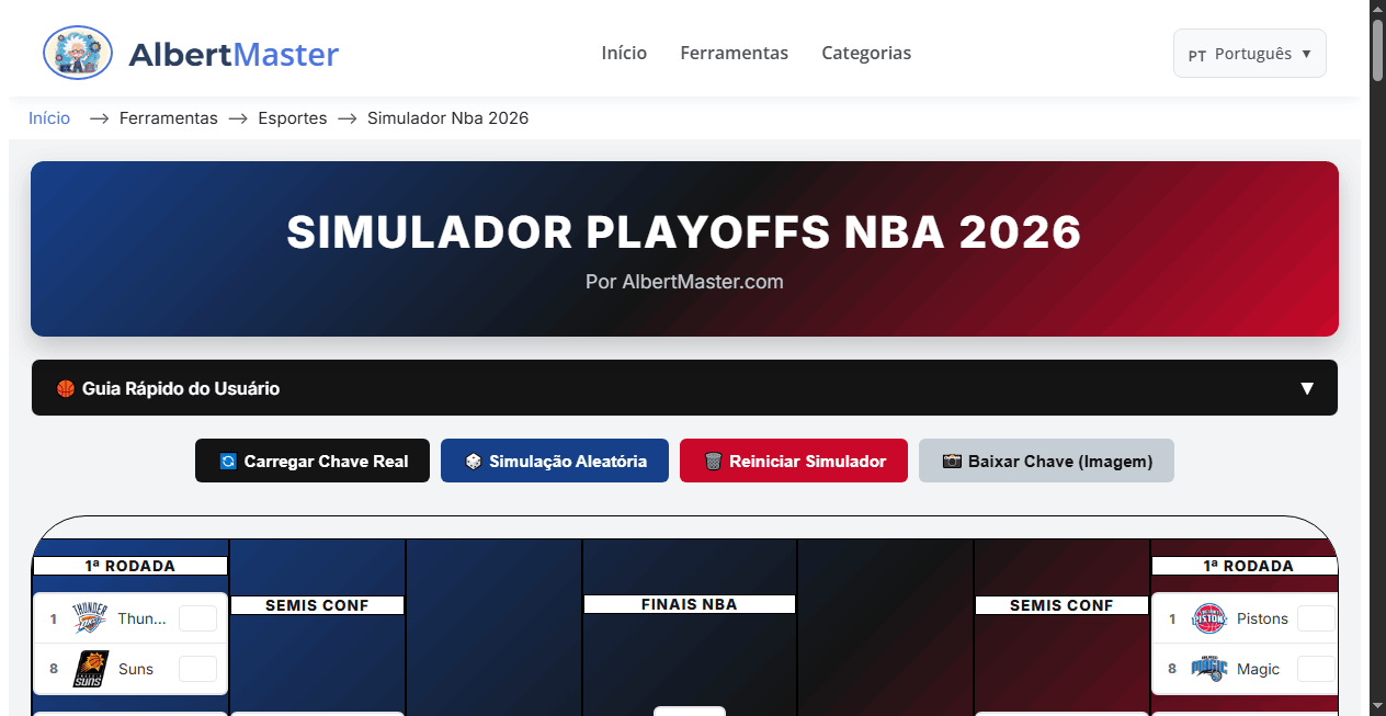Simulador Playoffs NBA 2026 